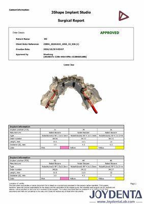 acheter Solutions de chirurgie guidée à usage unique épaisseur de 2 mm pour la planification d'implants numériques fabrication en ligne